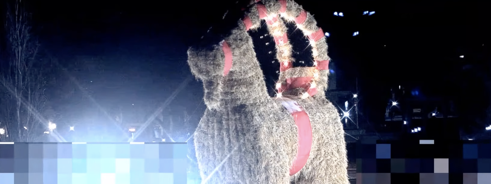 The Gavle Goat alive on Dec 25th