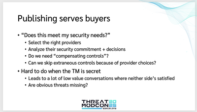 A slide image including the words ‘Analyze their security commitment + decisions. Do we need “compensating controls”? Can we skip extraneous controls because of provider choices?’