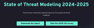 Screenshot of the cover for the 'State of Threat Modeling 2024-2025'