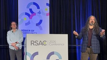 Adrian and Adam in mid-talk