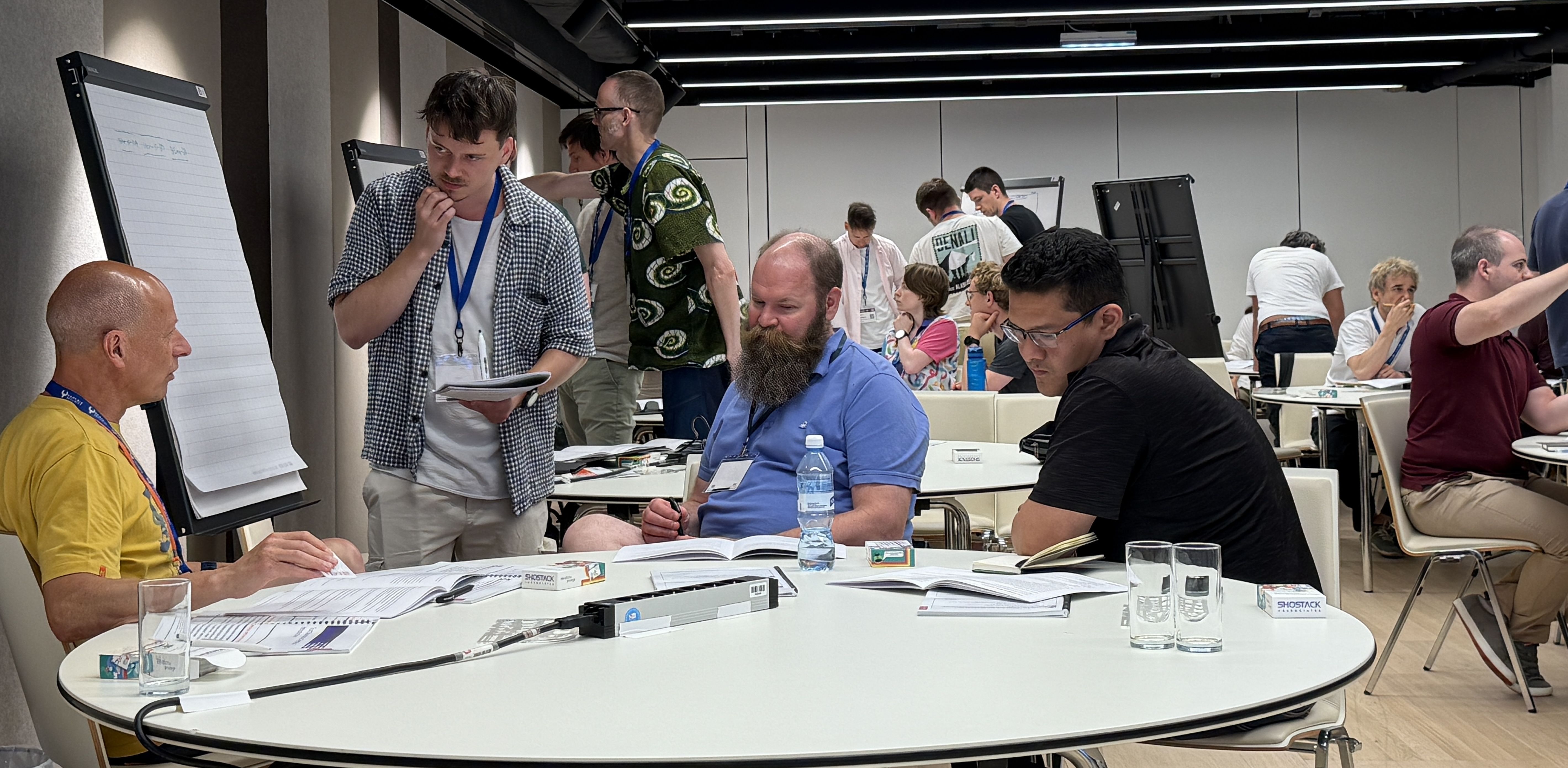 A group of learners in Adam Shostack's Threat Modeling Intensive
